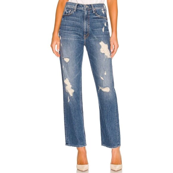 Mother Study Hover High Waisted Jeans Peaches and Scream-sz 32 - Picture 1 of 13